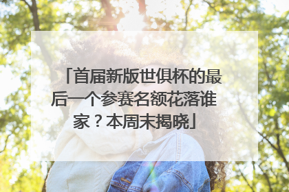 首届新版世俱杯的最后一个参赛名额花落谁家？本周末揭晓
