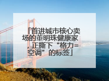 首进城市核心卖场的董明珠健康家，正撕下“格力=空调”的标签