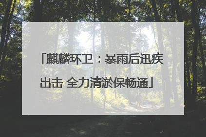 麒麟环卫：暴雨后迅疾出击 全力清淤保畅通