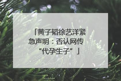 黄子韬徐艺洋紧急声明：否认网传 “代孕生子”