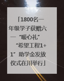 1800名一年级学子获赠六一“暖心礼” “希望工程1+1”助学金发放仪式在川举行
