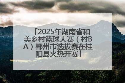 2025年湖南省和美乡村篮球大赛（村BA）郴州市选拔赛在桂阳县火热开赛
