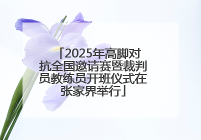 2025年高脚对抗全国邀请赛暨裁判员教练员开班仪式在张家界举行