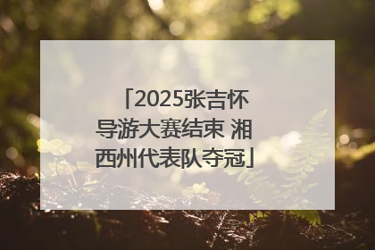 2025张吉怀导游大赛结束 湘西州代表队夺冠