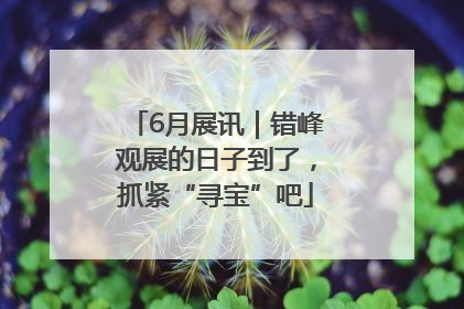 6月展讯｜错峰观展的日子到了，抓紧“寻宝”吧